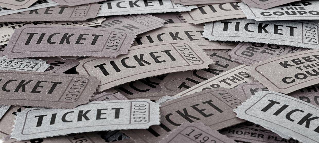 Ticket mit Perforation
