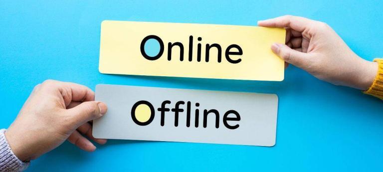 Online Offline Schilder